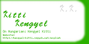 kitti kengyel business card